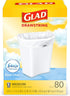 Glad 8 Gallon Medium Kitchen Drawstring Trash Bags, 80 Count White Mini Trash Bags, Fresh Clean Scent
