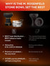 Premium Black Hookah Bowl Set with Cover, Heat Management Charcoal Holder, Luxury Ceramic Hookah Head