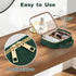 Wedama TSA Approved Clear Toiletry Bag, 2 Pack Quart Size Makeup Bags with Handles, Dark Green