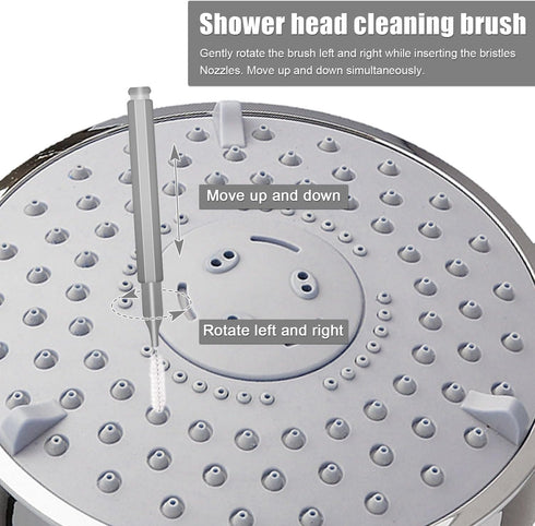 10pcs Shower Head Cleaners with 10pcs Needle Picks, Anti-Clogging Tiny Crevice Cleaner Tool for Bathroom (Gray)