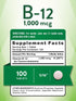 Nature's Truth B12 Vitamin 1000 mcg | 100 Tablets | Non-GMO & Gluten Free Supplement