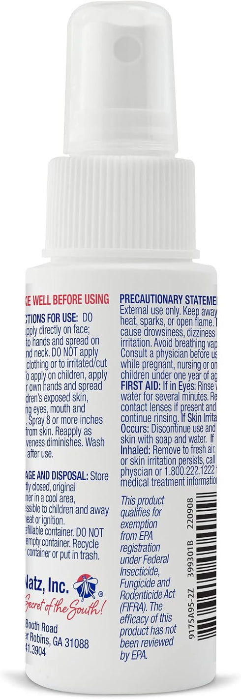 No Natz Botanical Bug Repellent, 2 Ounce Spray Bottle, 3-Pack, Effective for Gnat, Mosquito, Biting Flies, DEET-Free