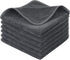 SINLAND Microfiber Cleaning Cloth, Ultra Absorbent Reusable Towel, 12x12 Inch Slate Grey, 6 Pack