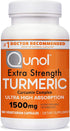 Qunol Turmeric Curcumin Supplement - 1500mg with Ultra High Absorption, Joint Support, 180 Count