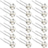 WILLBOND 18 Pcs Bridal Hair Accessories, Pearl Hair Pins Crystal Bobby Pins for Brides, Bridesmaids, Flower Girls