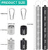 Small Portable Pill Case Keychain for Travel, AngleKai 2 Pack Pill Organizer Aluminium Alloy Small Pill Box Waterproof Pill Container Medicine Bottle Organizer Weekly (black and Silver)