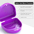 BVN Orthodontic Retainer Case - Slim Dental Case for Braces, Mouth Guard, Denture, and Teeth Aligner (Purple)