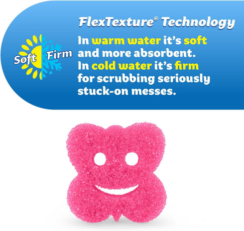 Scrub Daddy Special Edition Spring - Scratch-Free Kitchen Sponge, BPA Free, Polymer Foam, Stain & Odor Resistant (3ct)