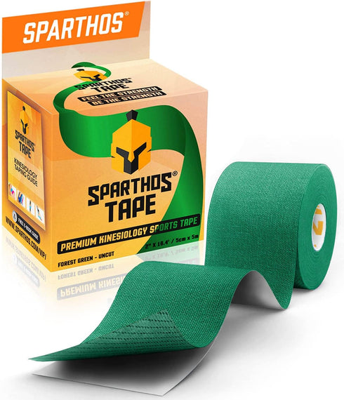 Sparthos Kinesiology Tape - Incredible Support for Athletic Sports and Recovery - Uncut 2 inch x 16.4 feet Roll with