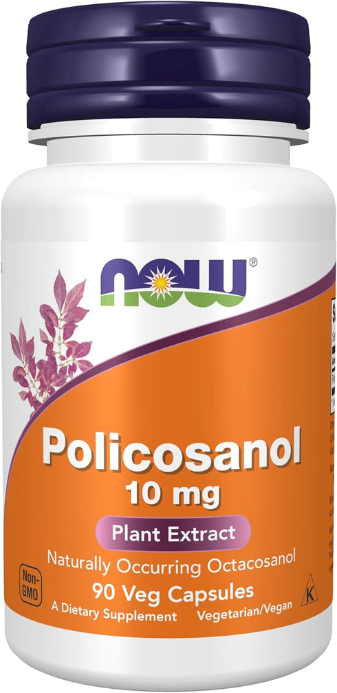 NOW Supplements Policosanol 10 mg, 90 Veg Capsules from Sugar Cane