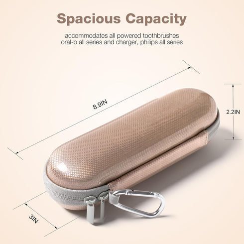 Durable Hard Shell EVA Electric Toothbrush Case - Waterproof PU Surface with Shockproof EVA and Moisture Resistant