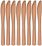 Elegant Rose Gold Plastic Premium Knives - Pack of 32 - Durable
