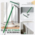 QCFOLY 51" 2 1 Swimming Floor Scrub Brush, Long Handle Scrub Brushes for Cleaning in Heavy Duty Deck Brush Stiff