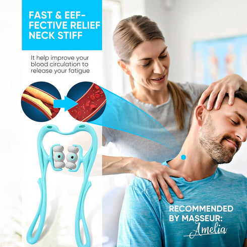 Voronajj 6 1216) Neck Massager, Trigger Point Roller, Massager for Pain Relief Deep Tissue, and Shoulder Tool