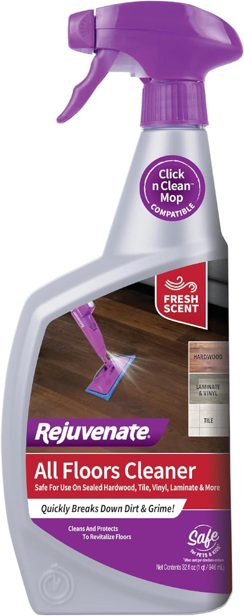 Rejuvenate High Performance All-Floors Cleaner: No Bucket Needed, Powerful PH Balanced Shine, 32oz