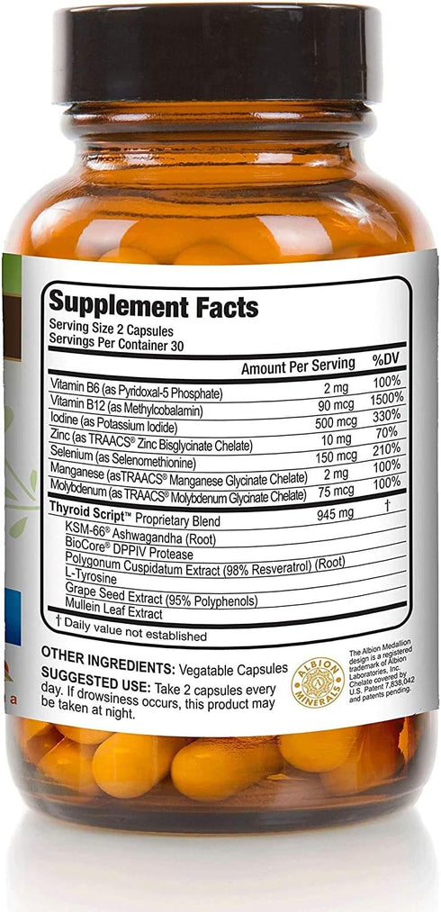 Thyroid Script by Suzy Cohen - Thyroid Support Supplement