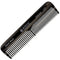 Kent OT Black Graphite Pocket Comb - Handmade Fine and Wide Tooth Hair Comb for Men, Women, Kids