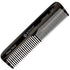 Kent OT Black Graphite Pocket Comb - Handmade Fine and Wide Tooth Hair Comb for Men, Women, Kids