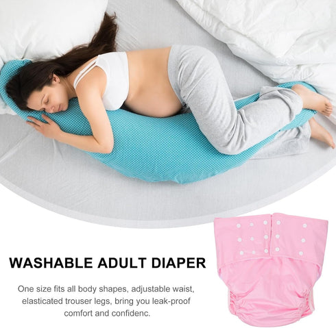 Leak-Proof Washable Adult Diaper Pants, Breathable Reusable Cloth Briefs for Elderly, Large Size Underwear