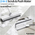 Purexa 55" 2-in-1 Floor Scrub Brush with Long Handle, Floor Brush with Built-in Squeegee, Adjustable Angle Head