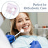 3 Pieces Dental Tools Set, Professional Disposable Plastic Dental Hygiene Cleaning Kit, including Dental Mirror, Probe