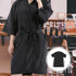 Lurrose Salon Client Gown Robes - Kimono Style Hair Cutting Smock for Clients, Black