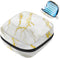 MUOOUM Sanitary Napkin Storage Bag, Gold Glitter Marble Painted Menstrual Cup Pouch, Portable