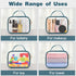 Wedama TSA Approved Toiletry Bag - 4 Pack Clear Makeup Bags with Handles, Quart Size, Til Blue