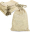 LYSXP 50PCS Burlap Bags with Drawstring, 4x6 Inch Cream Color Gift Bag Jewelry Pouches for Wedding Party Favors