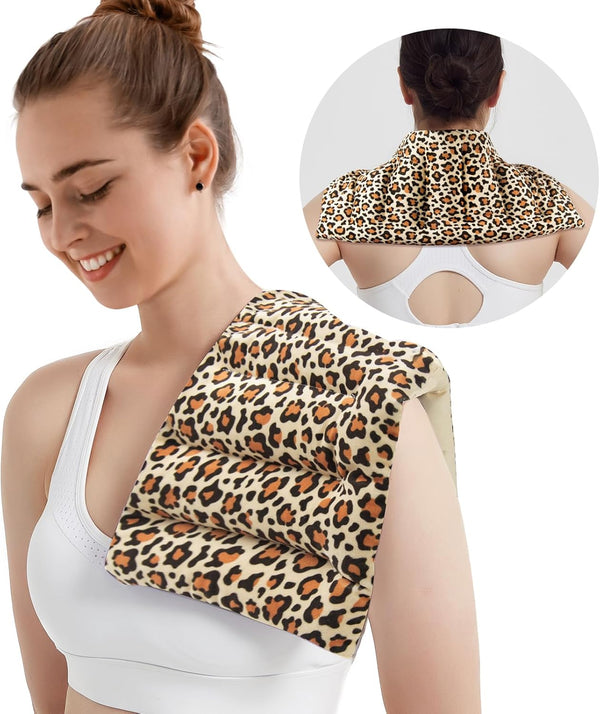 Microwave Heating Pad for Pain Relief – 8 x 16 Microwavable Moist Heat Pads for Neck, Shoulder, Back, Reusable