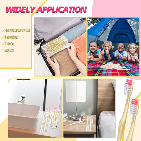 500 Pcs Disposable Toothbrushes, Individually Wrapped Soft Bristle Set, Travel Toothbrushes Bulk for Adults & Kids