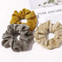 Silk Satin Scrunchies for Women, Big Hair Ties No Crease Ponytail Holders in Beige, Gray, Dark Yellow, Light Yellow