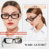 MARE AZZURO Stylish Reading Glasses for Women, Unique Readers 0 1.00 to 6.00, Brown, 1.25