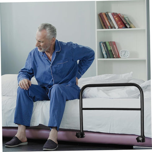 UWEOTYYY Bed Rails for Elderly Adults, Adjustable Metal Adult Bed Guard, Drill-Free Clip-On Safety Rails for Student