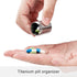 TISUR Metal Pill Holder with Keychain - Premium Titanium Design