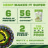 Manitoba Harvest Organic Hemp & Matcha Powder, 5.5 oz – Energy, 6g of Protein, 2g of Fiber per serving – Matcha Protein Powder - Blend in Smoothies – Vegan, Non-GMO Project Verified - 56g of Caffeine