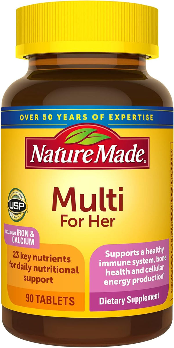 Nature Made Multivitamin For Her, 90 Tablets, 90 Day Supply (3 Pack)