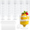 Temmgnie 100 Pcs Clear Plastic Dessert Cups with Spoons,5 oz Mini Disposable Yogurt