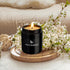TranquilBliss 7.6oz Rose & Sandalwood Black Scented Candles for Men - Soy Wax Candle for Home Scented - Men Candle