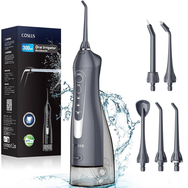 COSLUS Water Dental Flosser Teeth Pick: Portable Cordless Oral Irrigator for Teeth Cleaning