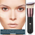 KINGMAS Angled Top Foundation Brush - Premium Kabuki Makeup Brush for Liquid, Blending, Cream, Powder, Black