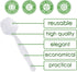 PARTY BARGAINS 8.75" Disposable White Plastic Serving Spoons, 12 Pack Heavy Duty Kitchenware Utensil for Catering,