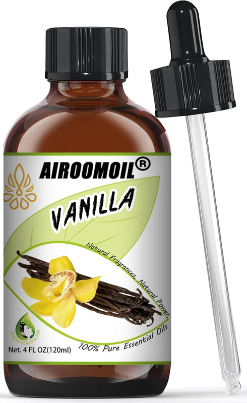 Vanilla Bean Essential Oil Warm Scented Oils for Air Freshener, Diffuser, Candle Making, 4 Fl Oz
