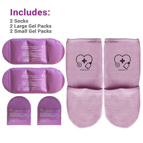 Zomaple Cold Therapy Socks for Women and Men - Ice Pack Cooling Socks for Plantar Fasciitis, Neuropathy, Arthritis