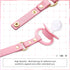 Set Littleforbig Leather Adjustable Strap Gen II Pacifier & Gag Pink