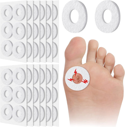 Nuanchu 72 Pcs Callus Cushions Pads for Feet, Soft Adhesive Felt Corn Pads for Pain Relief from Shoe Pressure