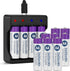 Lithium Rechargeable AA Batteries 12 Pack, 3600mWh High Capacity 1.5V Li-ion Batteries with Charger for Blink Camera