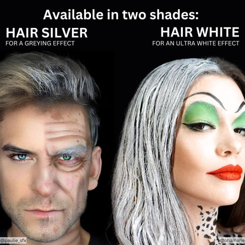 Mehron Makeup Hair White, Washable Temporary Hair Dye for Theatre, Cosplay, & Halloween, 1 fl oz (30ml)