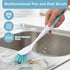 Lemecima 16 Set 11.8 Inch Pcs Light Blue Kitchen Scrub Dish Brush with Handle, Long Dishwashing Scrubber with Stiff