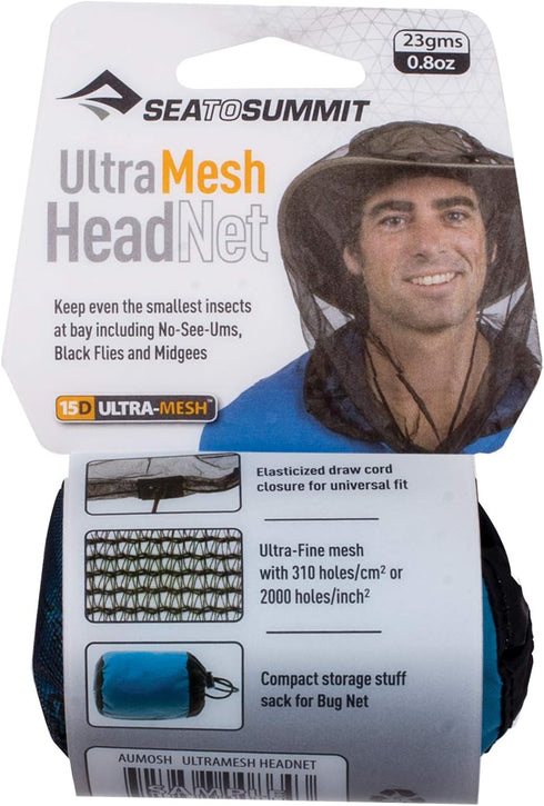 Sea to Summit Ultra-Mesh Mosquito Head Net for Midges, No See-ums, and Small Insects
